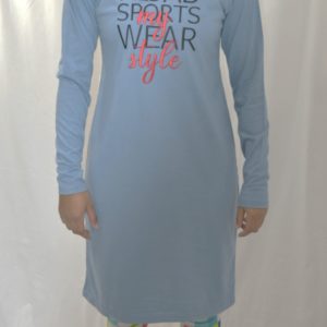 Hijab Sportswear Women's LS Tee Dress Blue My Style 12